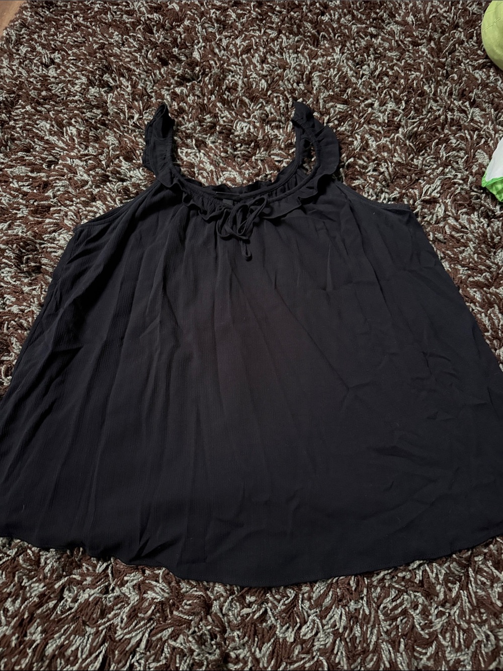 torrid Black Ruffle-Trim Sleeveless Camisole